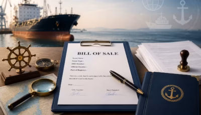 سند خرید شناور (Bill of Sale) به همراه مدارک مورد نیاز برای اثبات مالکیت قانونی و تشکیل پرونده ثبت شناور